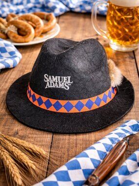 Samuel Adams Felt Fedora Hat Oktoberfest Beer Promo Bavarian Style Costume